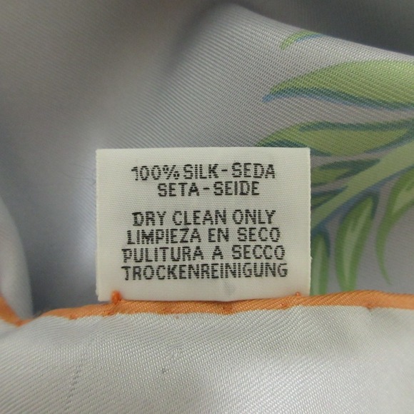 HERMES Blue Silk Scarf - Picture 10 of 10